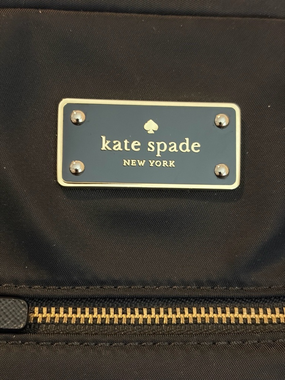 kate spade New York Black Nylon Backpack - Sleek Everyday Bag - Picture 2 of 10